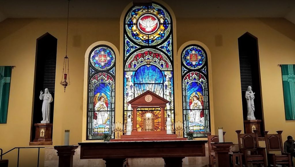 18' H ID Church Stain Glass Alter